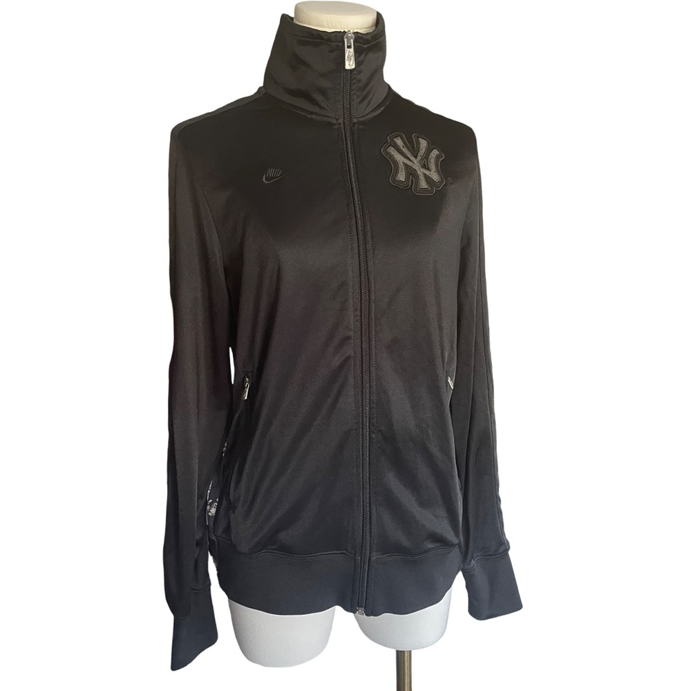 Nike New York Yankees Track Jacket - Black on Black Large